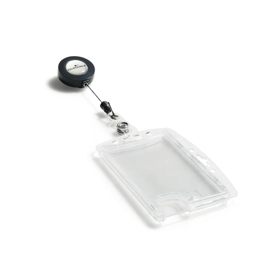 Portabadge con YO-YO in Acrilico Rigido DURABLE - conf. 10 pz