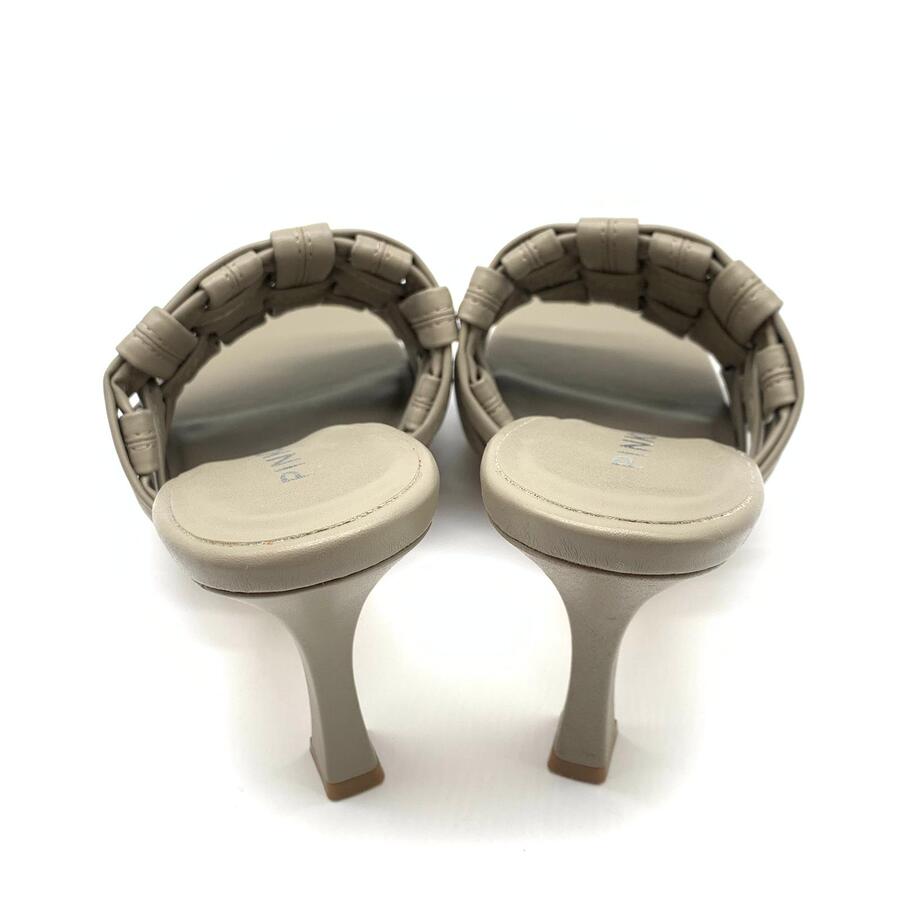 Pinko Corinna Sabot sandalo intreccio eco pelle grigio