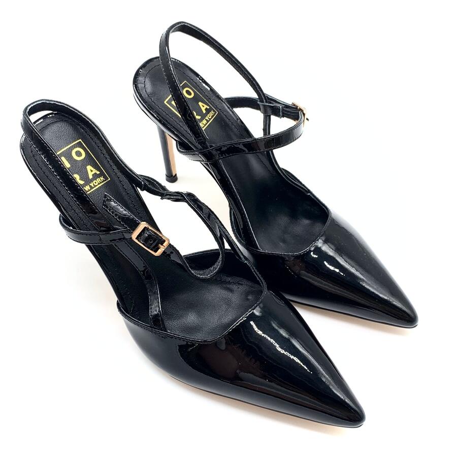 Nora slingback vernice nera
