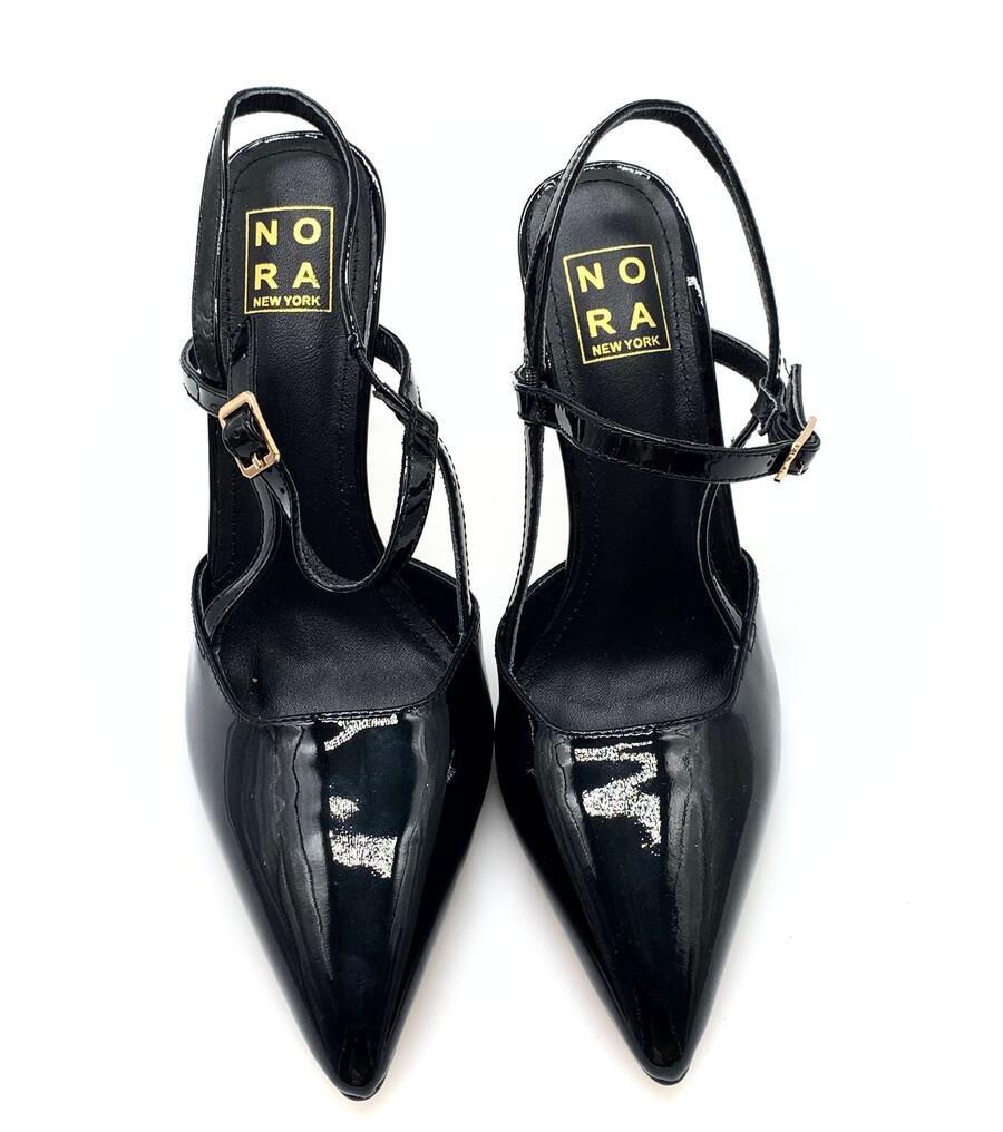 Nora slingback vernice nera