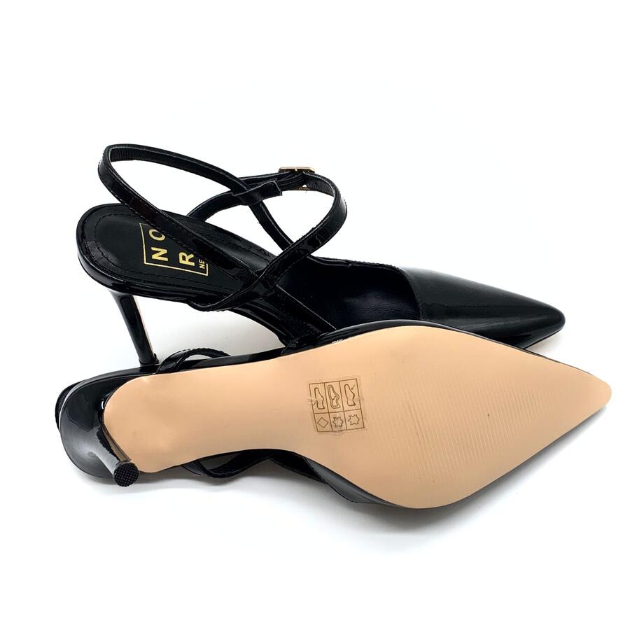 Nora slingback vernice nera