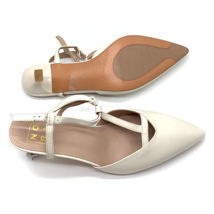 Nora slingback T nappa crema