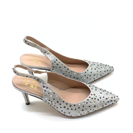 Nora Chanel glitter argento con strass Multicolor