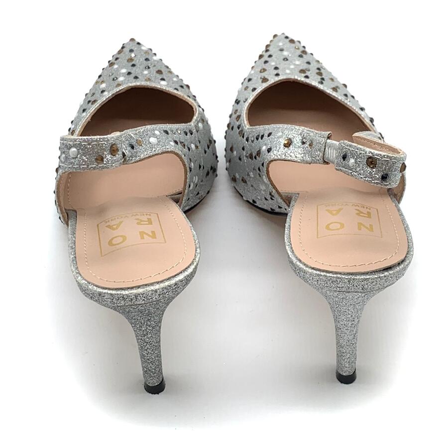 Nora Chanel glitter argento con strass Multicolor