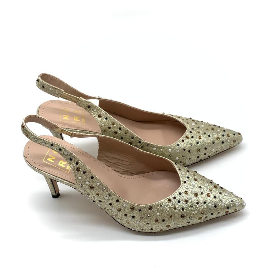 Nora Chanel glitter platino con strass Multicolor 