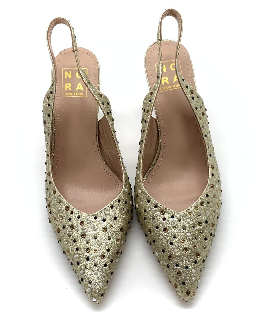 Nora Chanel glitter platino con strass Multicolor 
