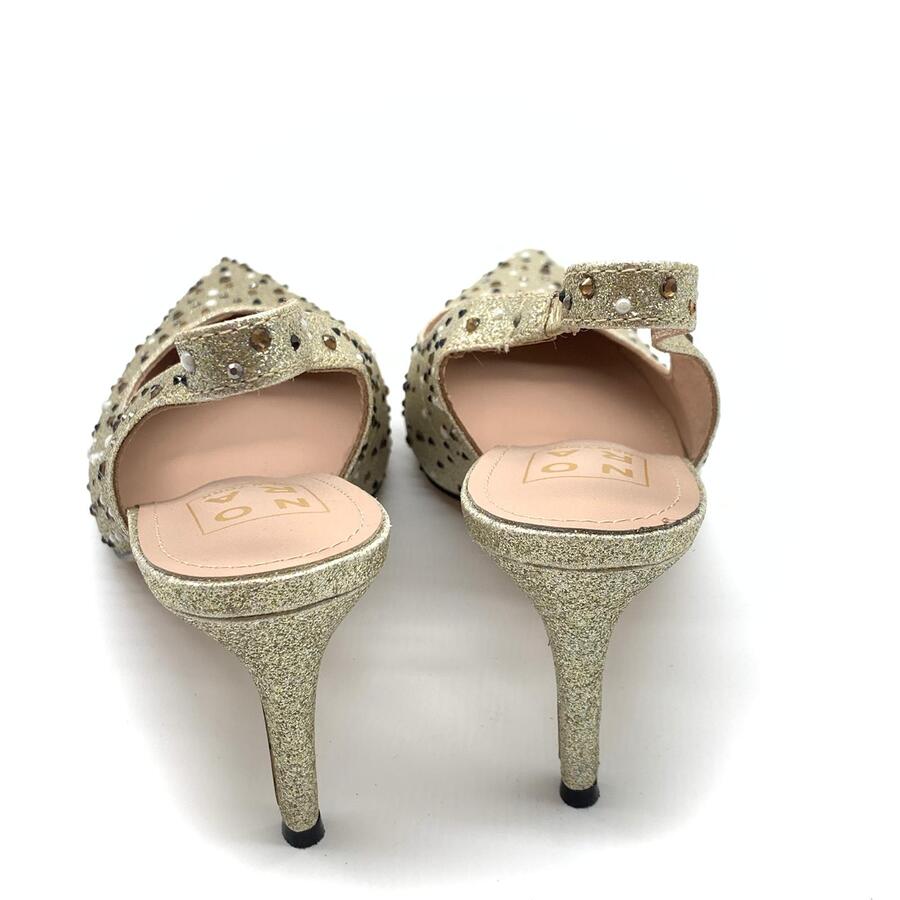 Nora Chanel glitter platino con strass Multicolor 