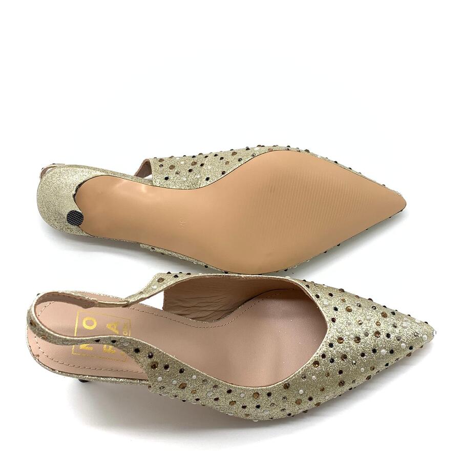 Nora Chanel glitter platino con strass Multicolor 