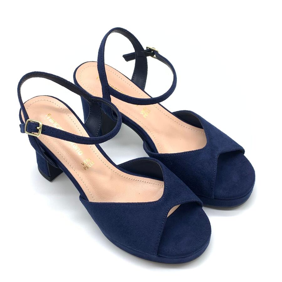 Francesco Milano sandalo siede blu navy 