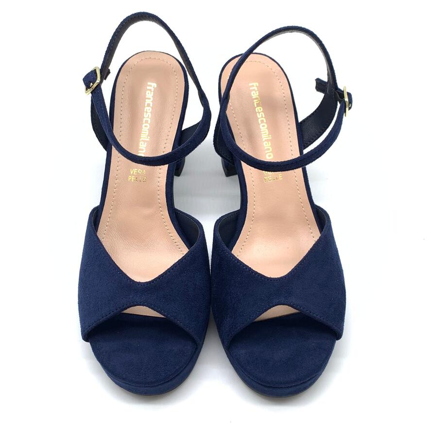 Francesco Milano sandalo siede blu navy 