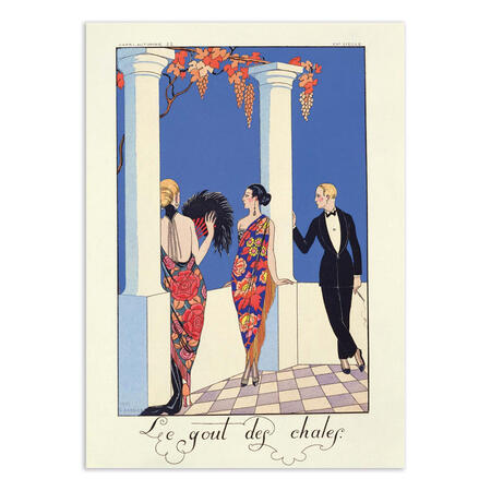 Wall Editions, Stampa Fine Art 30x40 cm: Le goût des chales, 1922 - Georges Barbier
