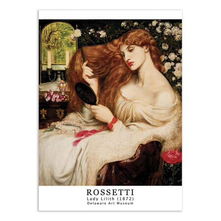 Wall Editions, Stampa Fine Art 30x40 cm: Lady Lilith (1868) - Dante Gabriel Charles Rossetti
