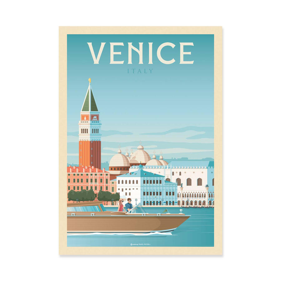 Wall Editions, Stampa Fine Art 30x40 cm: Venice - Olahoop Travel Posters