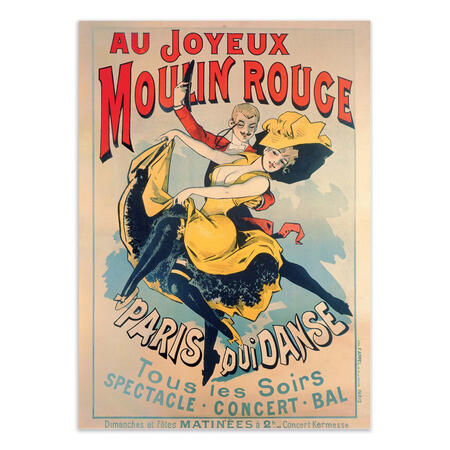 Wall Editions, Stampa Fine Art 30x40 cm: Au Moulin Rouge, 1890 - Jules Cheret