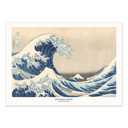 Wall Editions, Stampa Fine Art 30x40 cm: Under The Great Wave - Katsushika Hokusai
