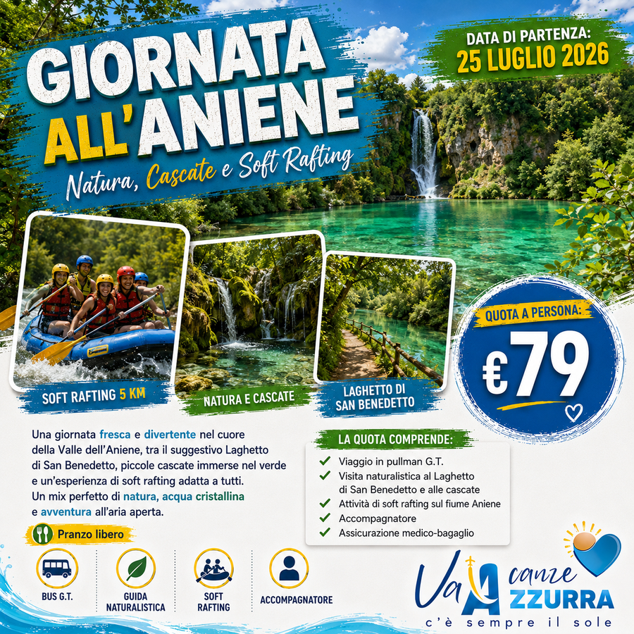 25 LUGLIO 2026 GIORNATA ALL’ANIENE