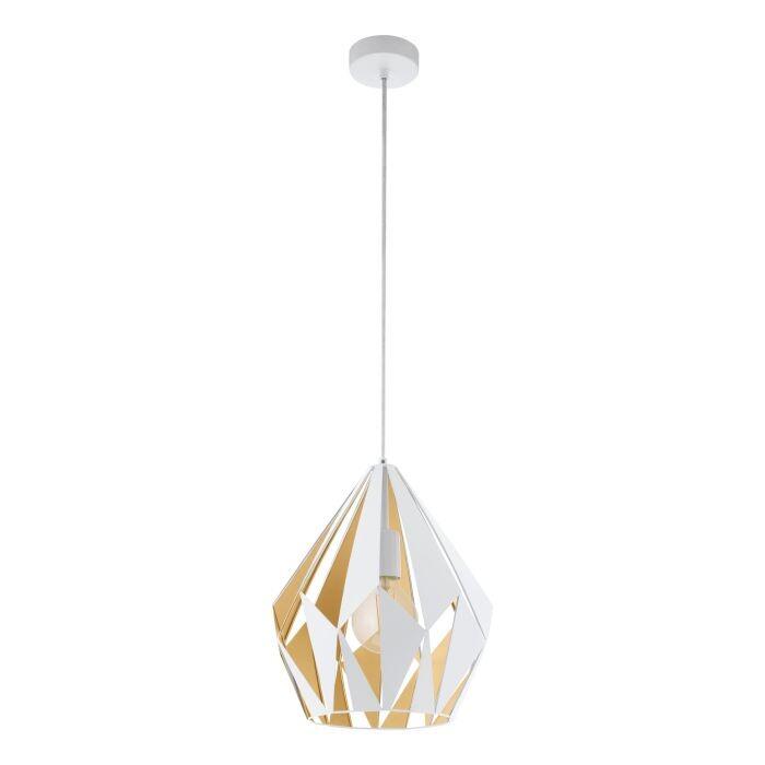 Sospensione singola Carlton bianco/oro