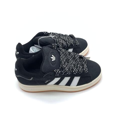 Adidas campus sneaker nera cuciture bianche 