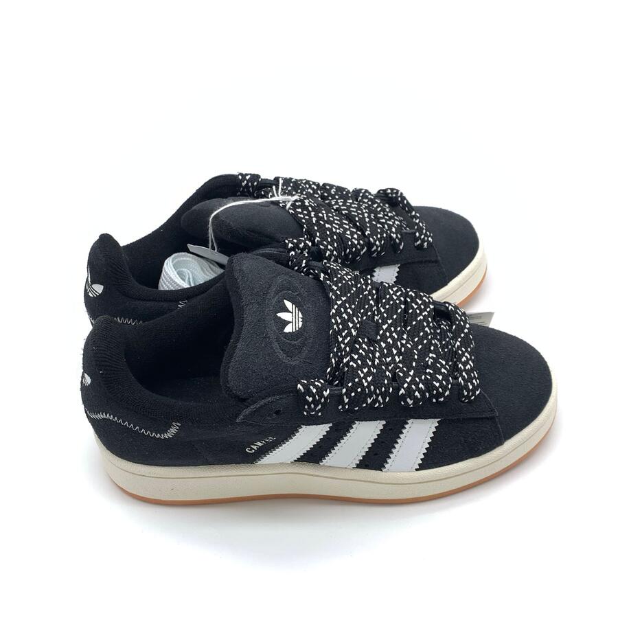 Adidas campus sneaker nera cuciture bianche 
