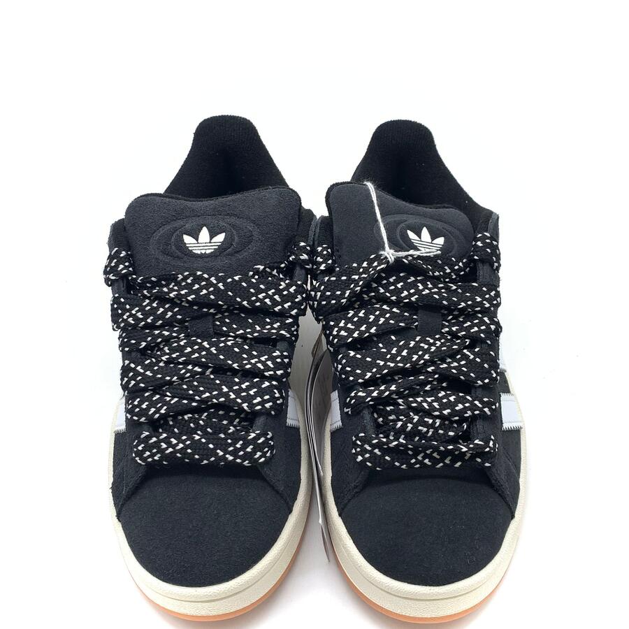 Adidas campus sneaker nera cuciture bianche 