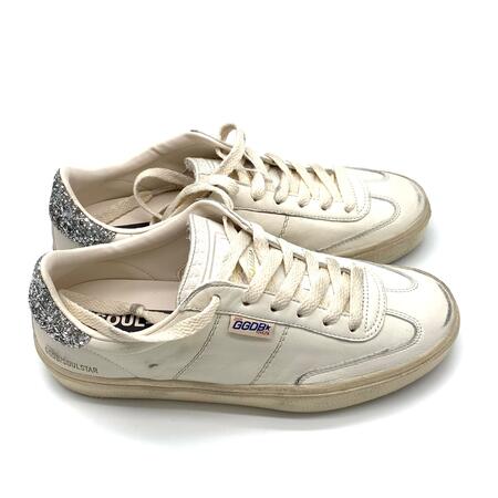 Golden Goose soul -star wht/silver glitter