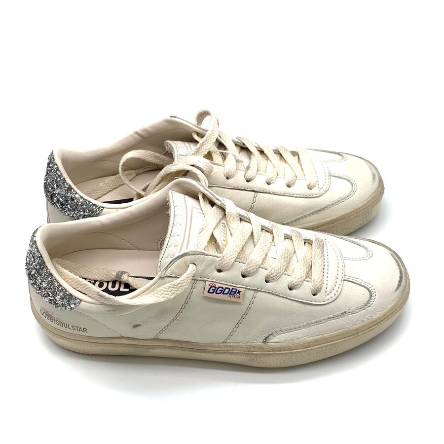 Golden Goose soul -star wht/silver glitter