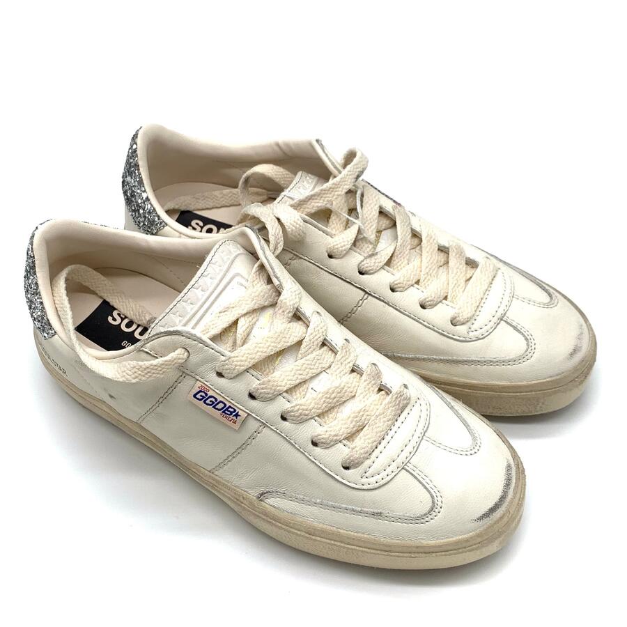 Golden Goose soul -star wht/silver glitter