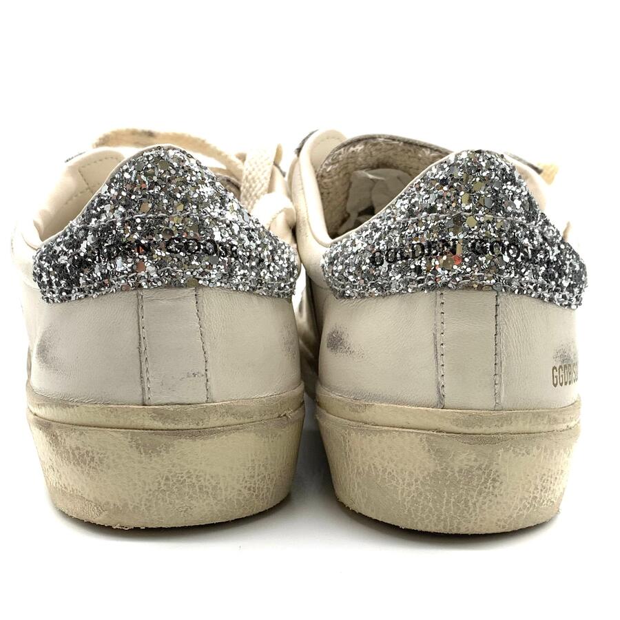 Golden Goose soul -star wht/silver glitter