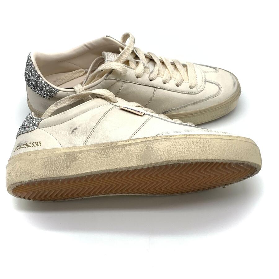 Golden Goose soul -star wht/silver glitter