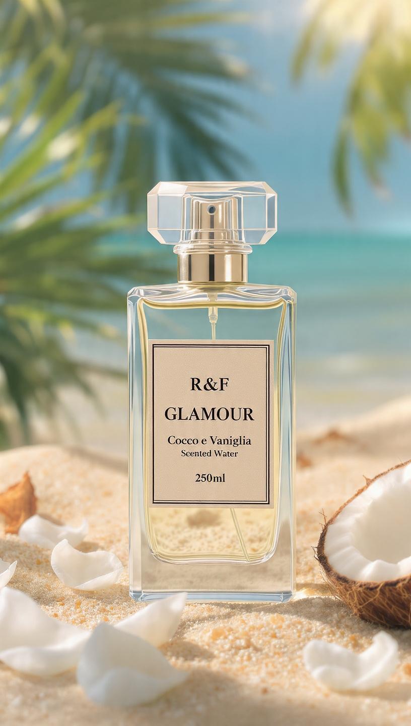 R&F GLAMOUR ACQUA PROFUMATA COCCO & VANIGLIA DA 250 ml
 [Conf.da 6 pezzi]