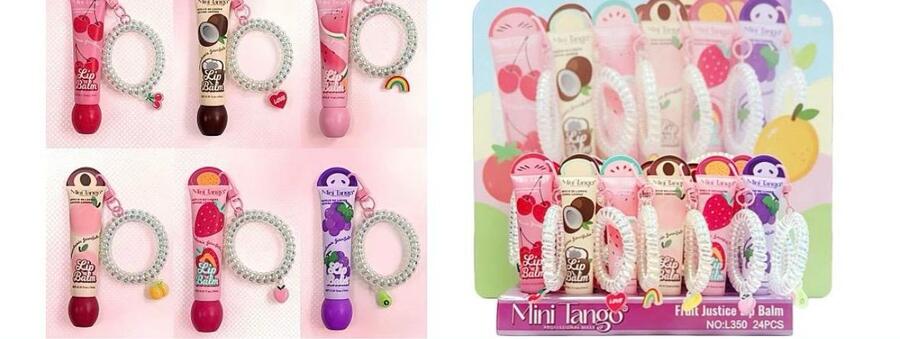 MINI TANGO FRUIT JUSTICE LIP BALM + BRACCIALE [Conf.da 24  pezzi]