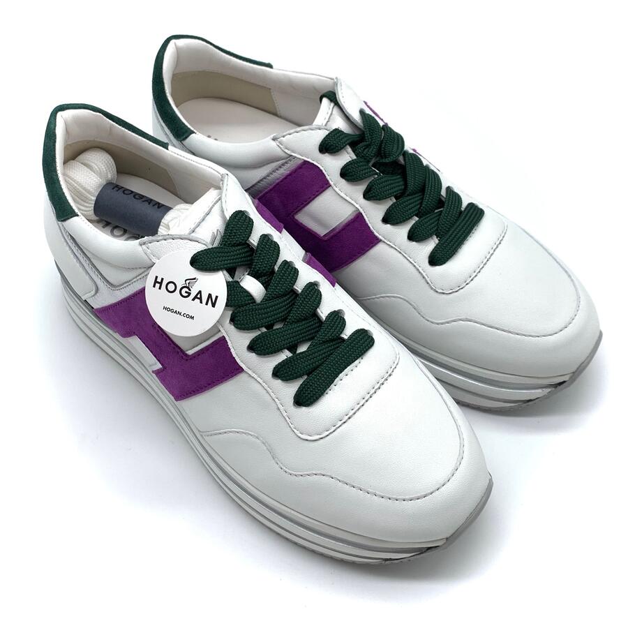 Hogan midi platform H wht/green/purple