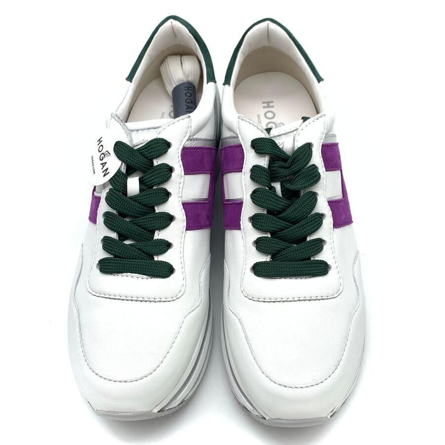 Hogan midi platform H wht/green/purple