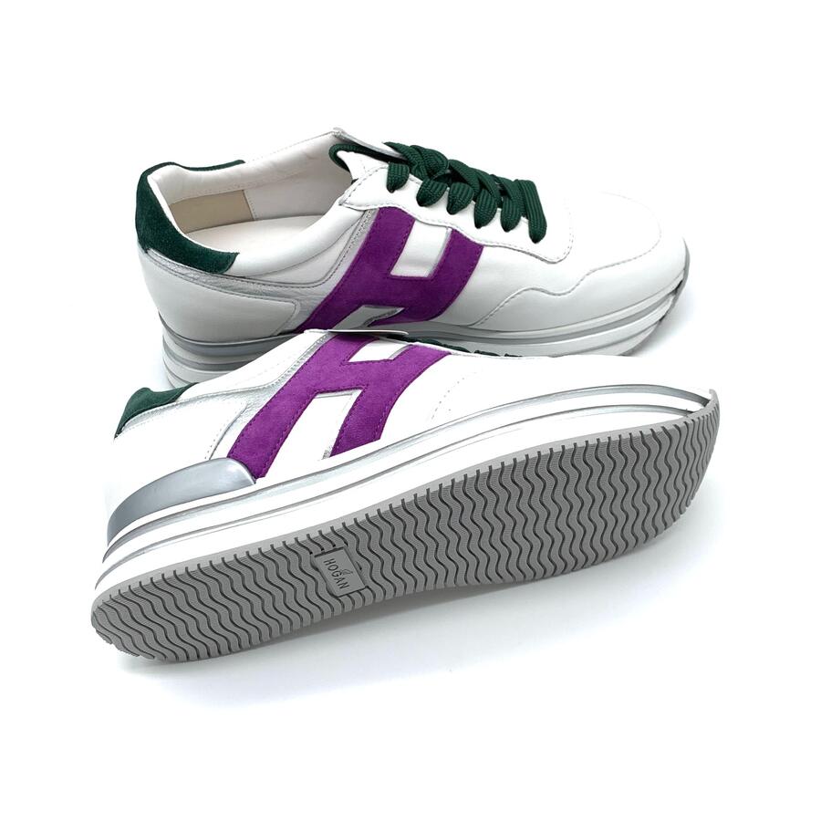 Hogan midi platform H wht/green/purple