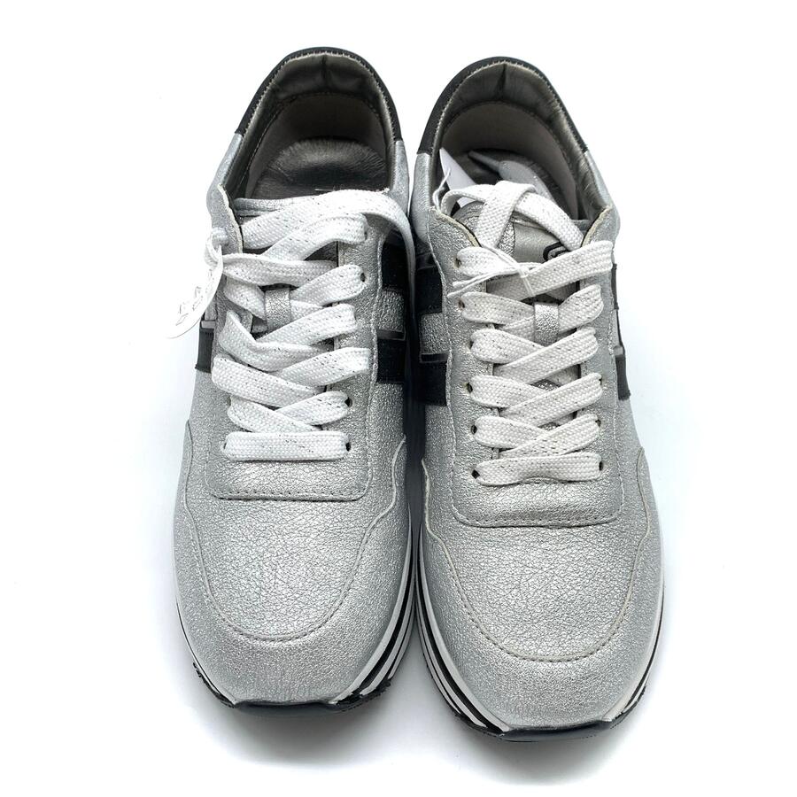 Hogan midi platform H silver glitter/black
