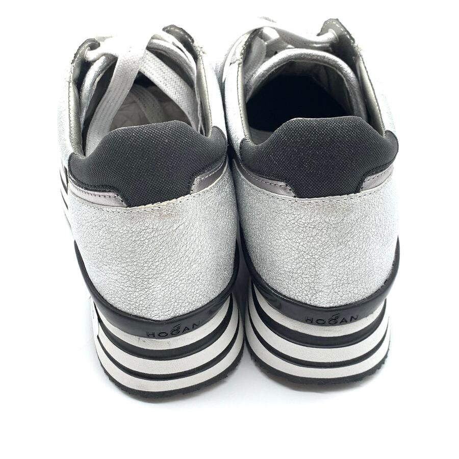 Hogan midi platform H silver glitter/black