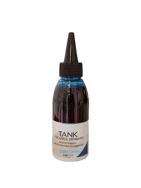 inchiostro light ciano pigmentato TANK compatibile per epson ecotank tutti i modelli 100 ml.