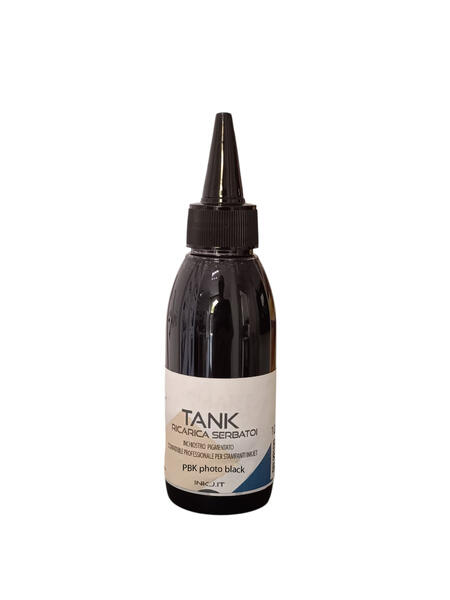 inchiostro photo black PBK pigmentato TANK compatibile per epson ecotank, tutti i modelli 100 ml.