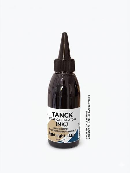 inchiostro LIGHT LIGHT BLACK LLBK pigmentato TANK compatibile per epson ecotank, tutti i modelli 100 ml.