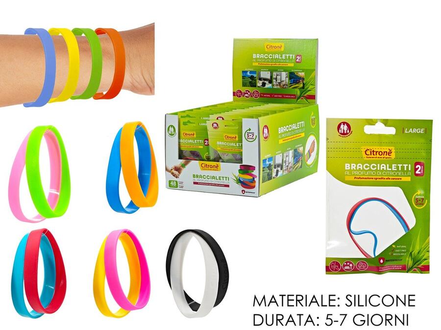 CITRONE' BRACCIALETTO ALLA CITRONELLA BUSTA DA 2 PEZZI
 [Conf.da 48 buste]