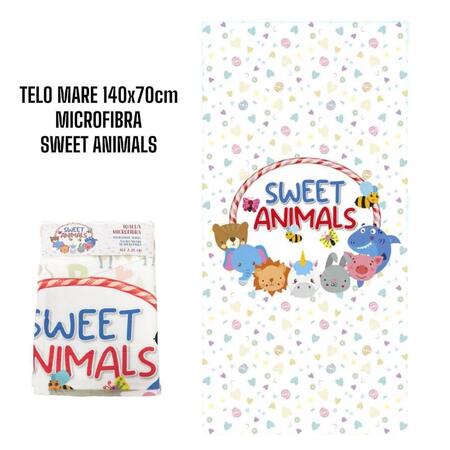 TELO MARE  SWEET ANIMALS IN MICROFIBRA mis. 70x140 cm