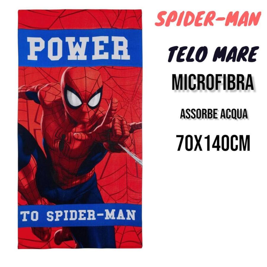 TELO MARE  SPIDERMAN IN MICROFIBRA mis. 70x140 cm