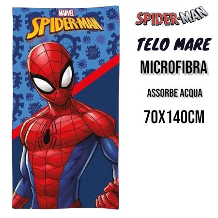 TELO MARE  SPIDERMAN IN MICROFIBRA mis. 70x140 cm