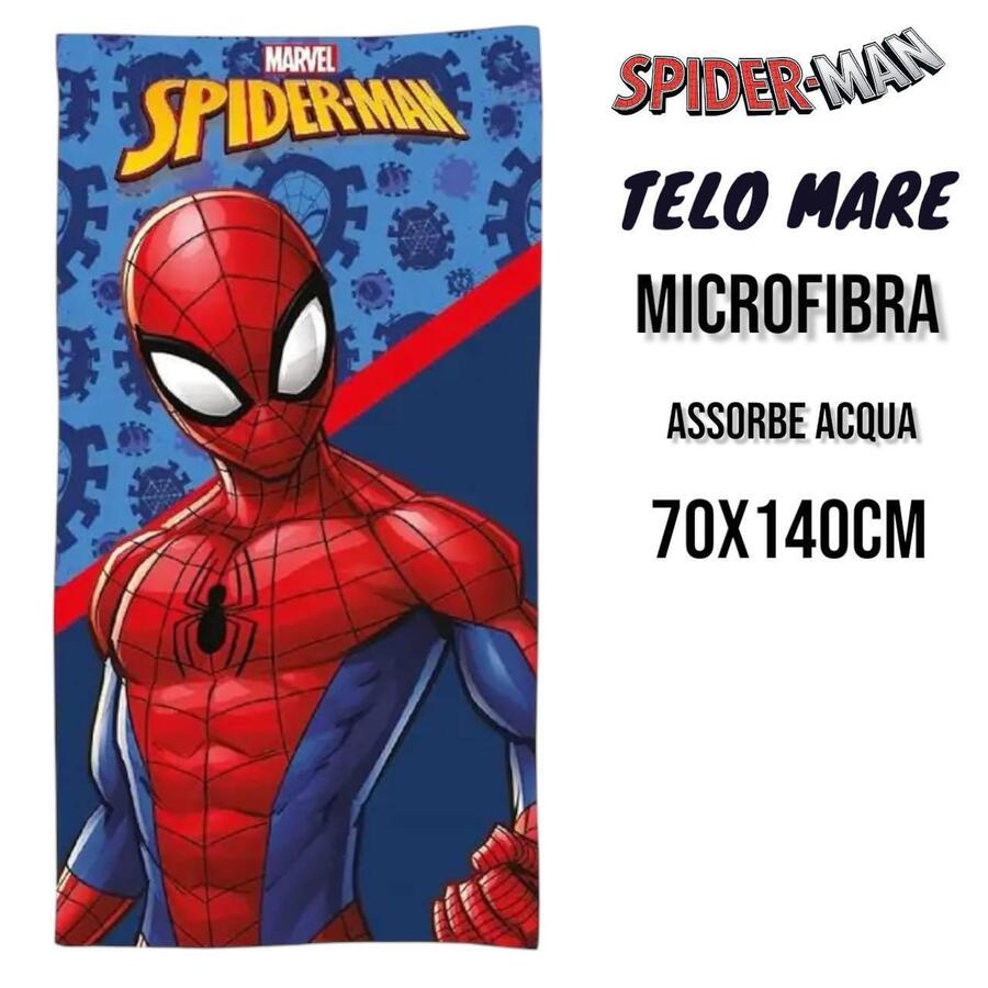 TELO MARE  SPIDERMAN IN MICROFIBRA mis. 70x140 cm