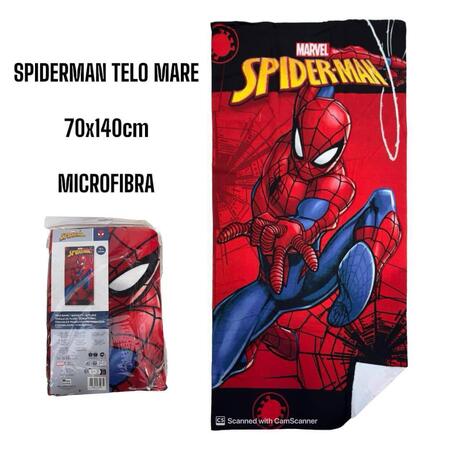 TELO MARE  SPIDERMAN IN MICROFIBRA mis. 70x140 cm
