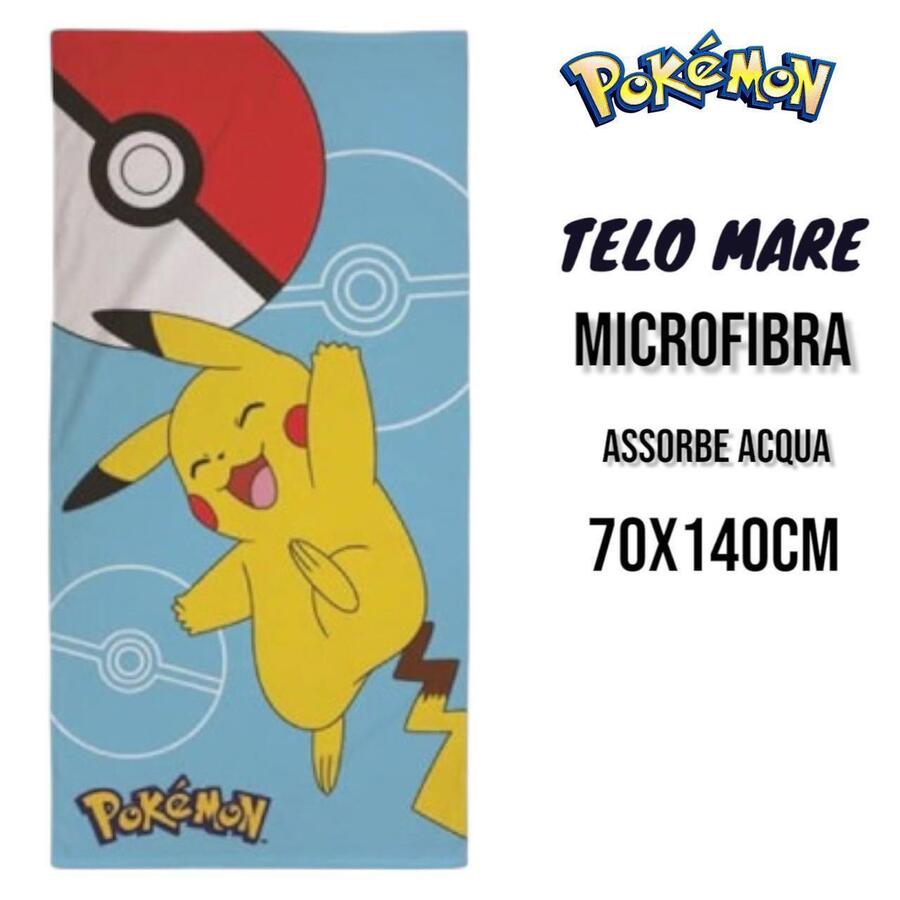 TELO MARE  POKEMON IN MICROFIBRA mis. 70x140 cm