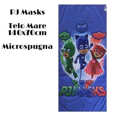 TELO MARE  PJ MASKS IN MICROFIBRA mis. 70x140 cm