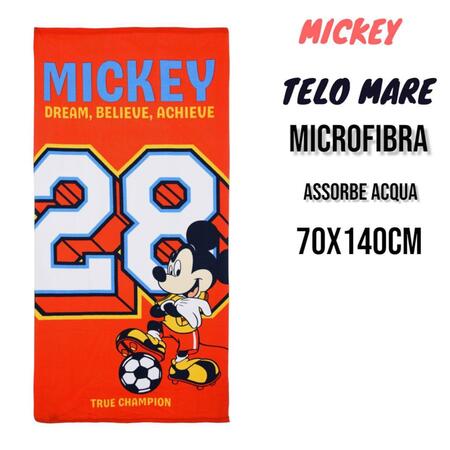 TELO MARE MICKEY IN MICROFIBRA mis. 70x140 cm