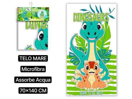 TELO MARE DINOSAURS IN MICROFIBRA mis. 70x140 cm