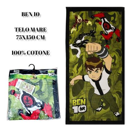 TELO MARE BEN 10 IN MICROFIBRA mis. 75x150 cm
